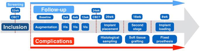 Fig. 1. Study chart and follow-up visits